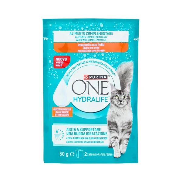 Täiendsööt täiskasvanud kassidele Hydralife kanaga, PURINA ONE, 50g