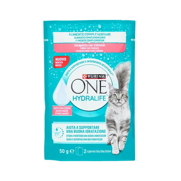 Täiendsööt täiskasvanud kassidele Hydralife lõhega, PURINA ONE, 50g