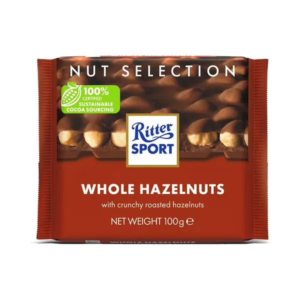 Täispähkli šokolaad, RITTER SPORT, 100 g