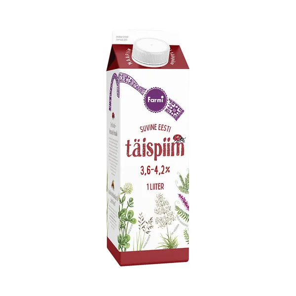 Täispiim 3,6%-4,2% pure, FARMI, 1 L
