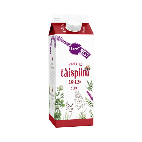 Täispiim 3,6%-4,2% pure, FARMI, 2 L