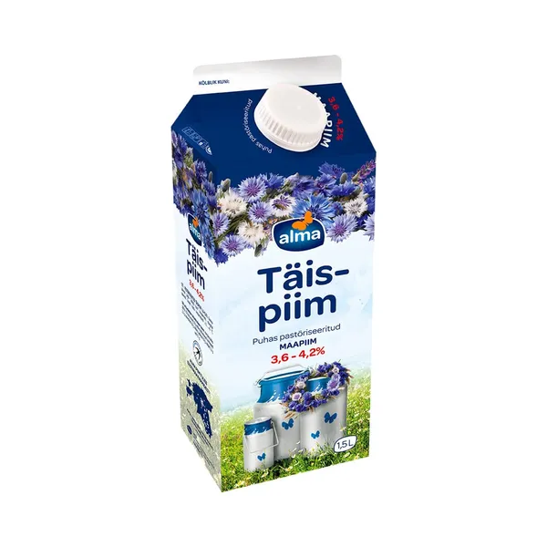 Täispiim 3,8-4,2%, ALMA, 1,5 L