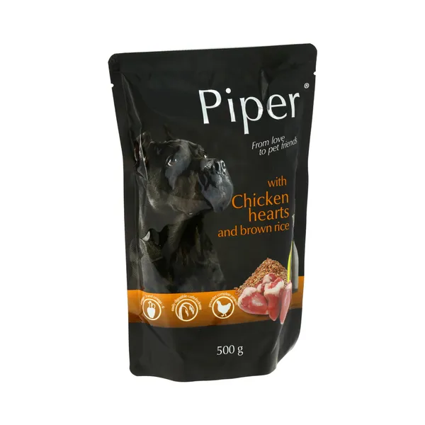 Täissööt. Eine koertele kanasüdamega, PIPER, 500 g