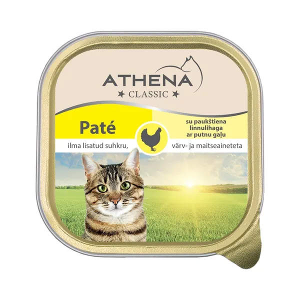 Täissööt. Kassitoit linnulihaga, ATHENA, 100 g