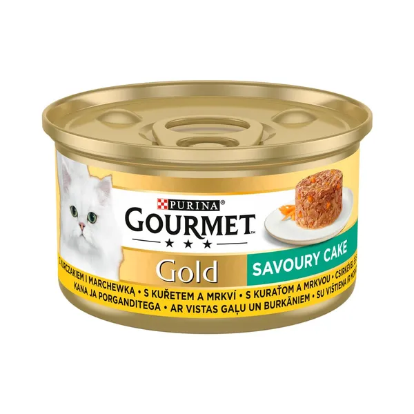 Täissööt. Kiisueine kana-porgandi, GOURMET GOLD, 85g