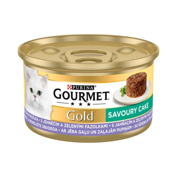 Täissööt. Kiisueine lambaliha-roheliste ubadega, GOURMET GOLD, 85g