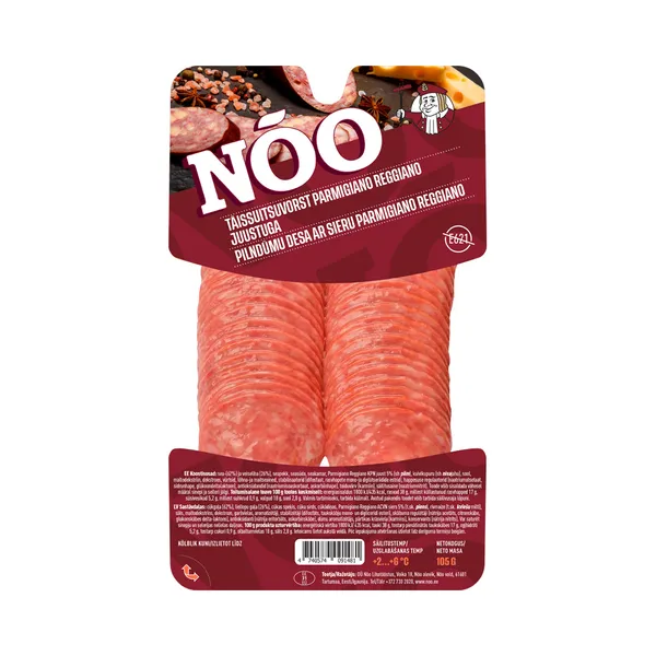 Täissuitsuvorst Parmigiano-Reggiano, NÕO, 105 g