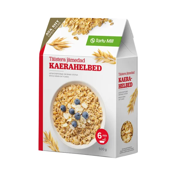 Täistera jämedad kaerahelbed, TARTU MILL, 500 g