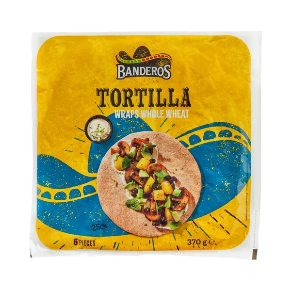 Täisteratortilla 25 cm x 6 tk, BANDEROS, 1 tk