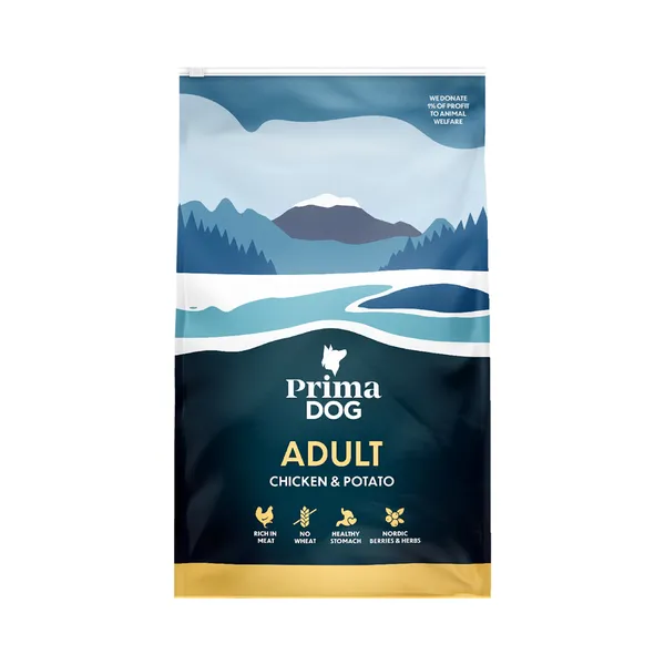 Täistoit kutsikatele PrimaDog kana-kartul 3kg