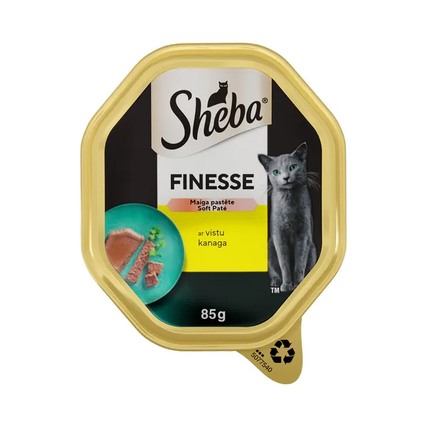 Täistoit. Kiisueine einekausike kanaga, SHEBA, 85g