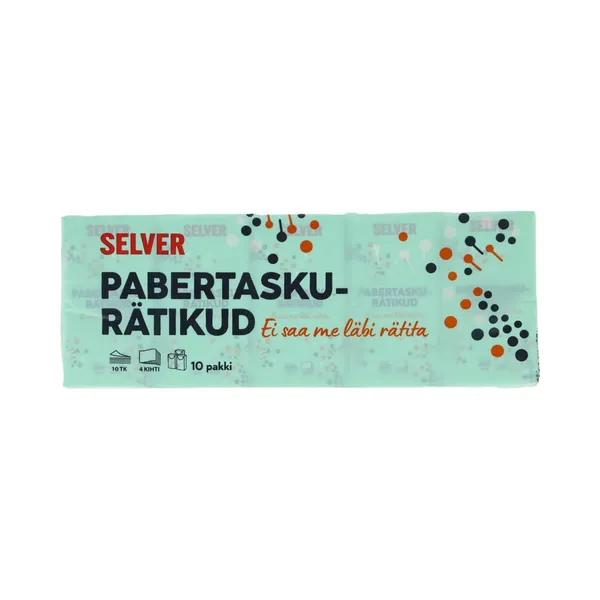 Taskurätikud, 4- kihiline, SELVER, 10x10 tk/pk