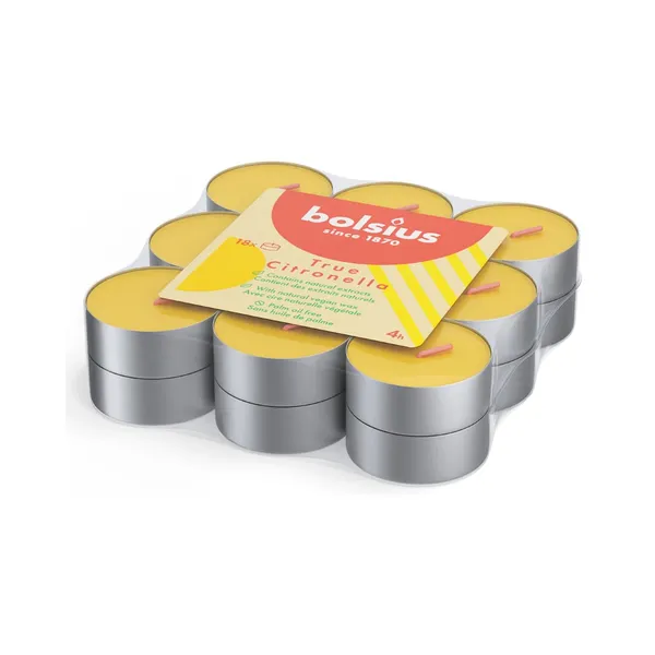 Teeküünal Citronella 4h, BOLSIUS, 18 tk