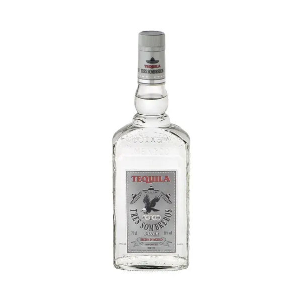 Tekiila TRES SOMBREROS Silver, 70 cl