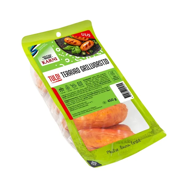 Teravad grillvorstid TULD! P/S, KARNI, 450g