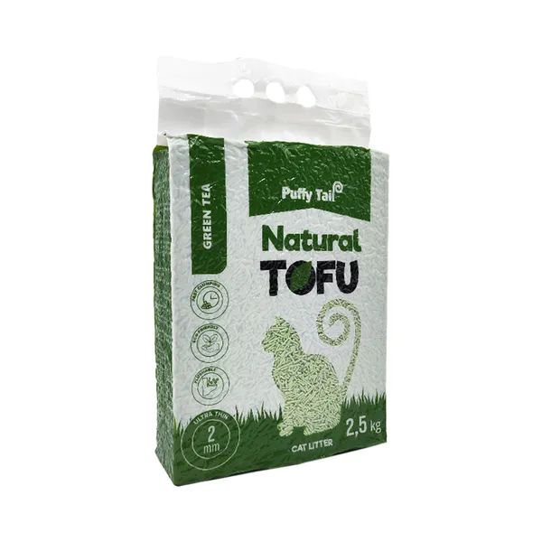Tofu kassiliiv rohelise tee ekstraktiga, 2mm graanulid, PUFFY TAIL, 2,5kg