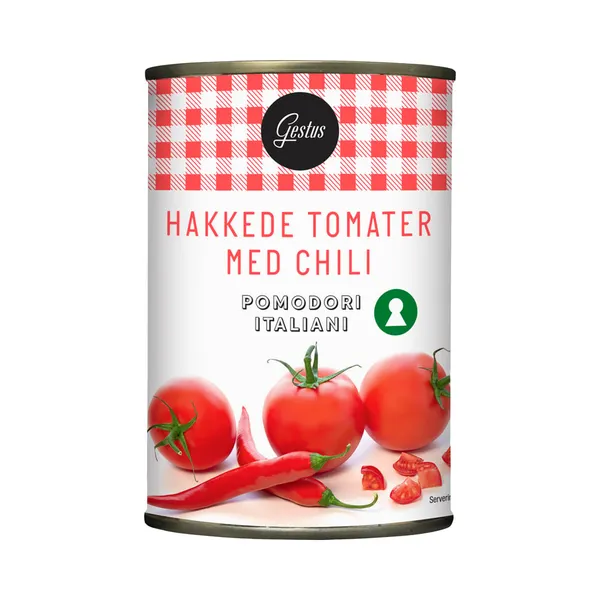 Tomatid tšilliga, tükeldatud, GESTUS, 400 g