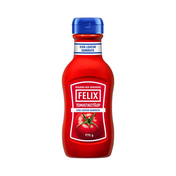 Tomatiketšup ilma lisatud suhkruta, FELIX, 970 g