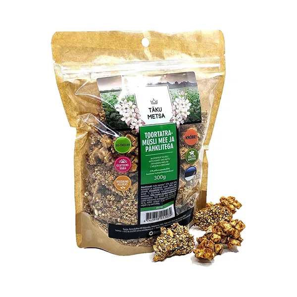 Toortatramüsli mee ja pähklitega, TÄKUMETSA, 300 g