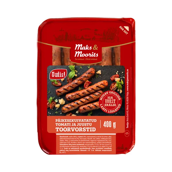 Toorvorst, Päikesek. tomati ja juustuga, MAKS&MOORITS, 400g