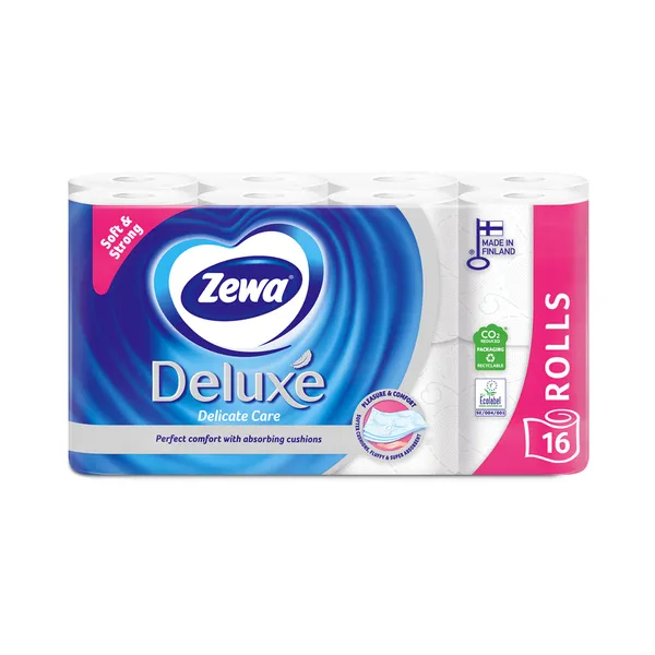 Tualettpaber Delux Delicate Care 3-kihiline, ZEWA, 16 rl