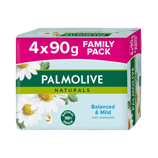 Tükiseep Naturals Chamomile&Vitamins, PALMOLIVE, 4x90 g