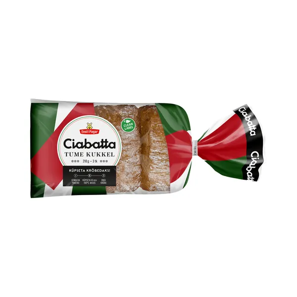 Tume ciabatta kukkel, EESTI PAGAR, 210 g