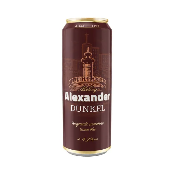 Tume õlu Dunkel, ALEXANDER, 568 ml purk