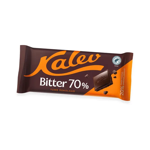 Tume šokolaad Bitter 70%, KALEV, 100g