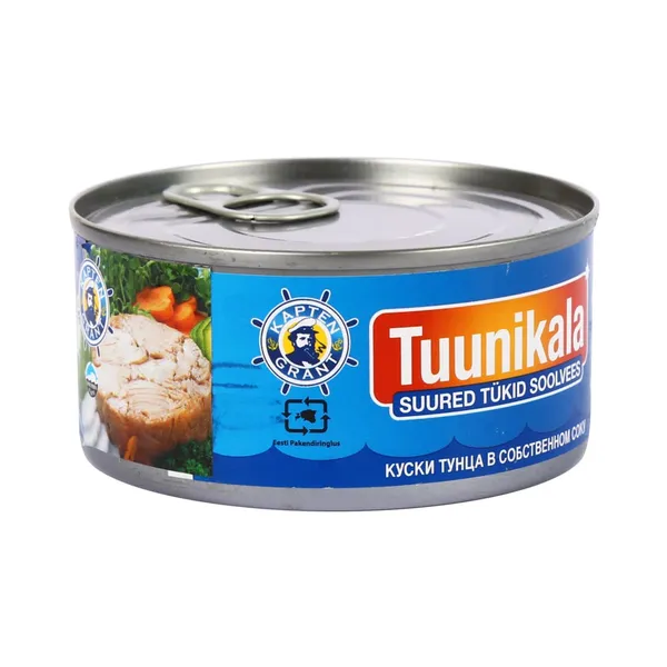 Tuunikala suured tükid soolvees, KAPTEN GRANT, 185 g