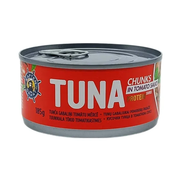 Tuunikala tükid tomatikastmes, KAPTEN GRANT, 185 g