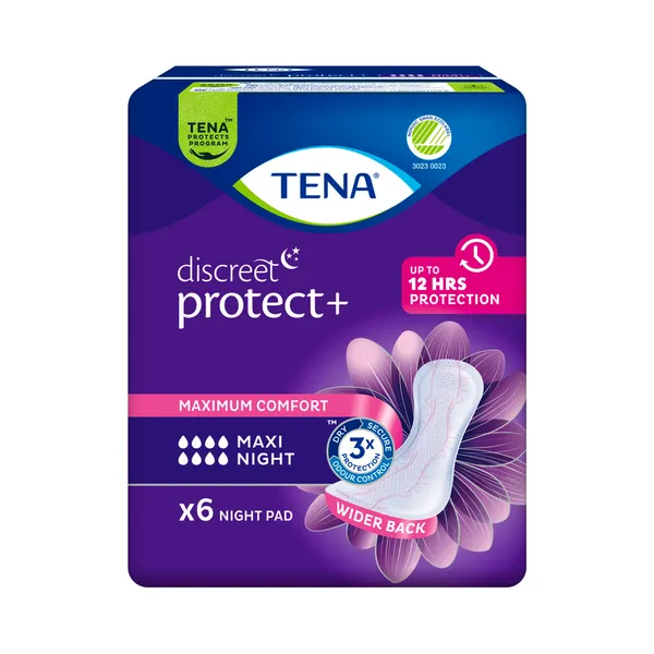Uriinipidamatuse sidemed Discreet Maxi Night, TENA, 6 tk