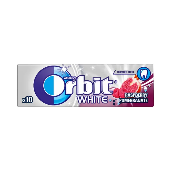 Vaarika- ja granaatõunamaitseline suhkruvaba närimiskumm magusainetega, ORBIT, 14 g