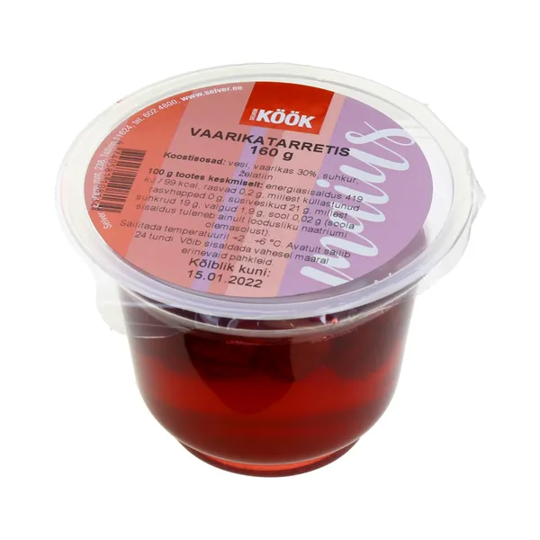 Vaarikatarretis, SELVERI KÖÖK, 160 g