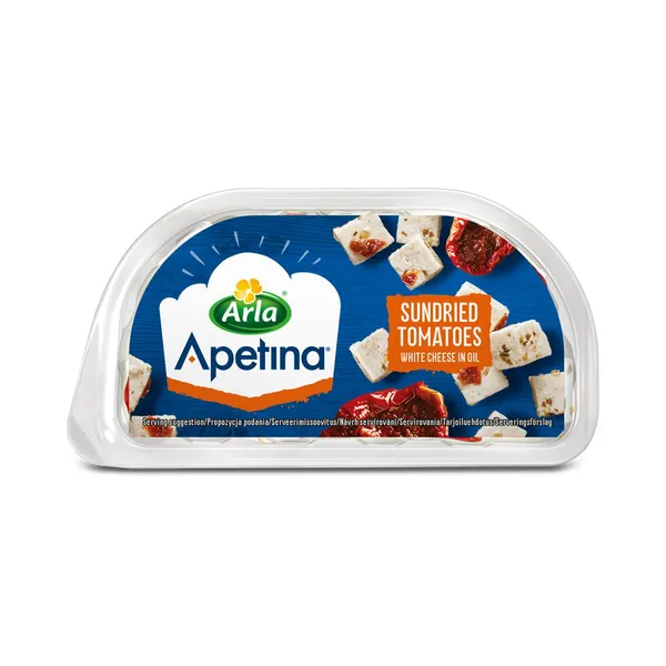 Valge juust päikesekuivatatud tomatitega, APETINA, 100 g