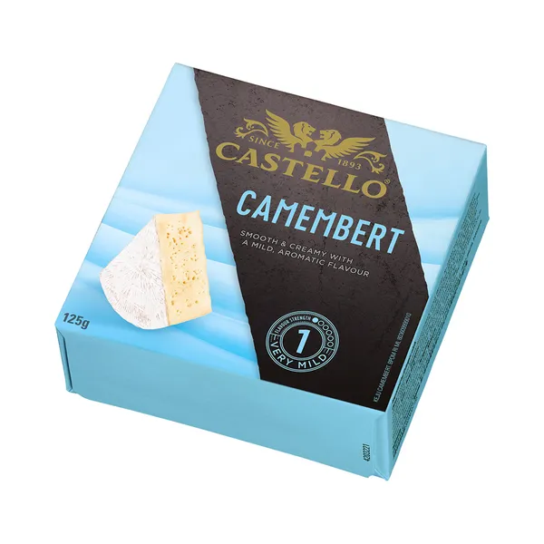 Valgehallitusjuust Danish Camembert, CASTELLO, 125 g