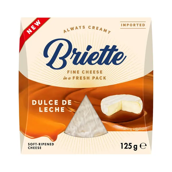Valgehallitusjuust dulce de leche, BRIETTE, 125 g
