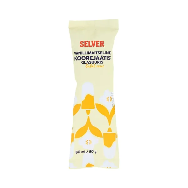 Vanilli koorejäätis glasuuris, SELVER, 50 g