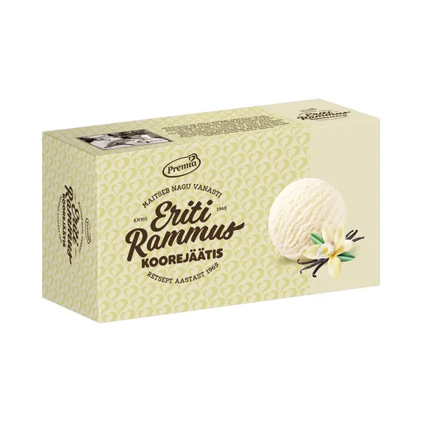 Vanillikoorejäätis 15%, PREMIA, 480 g