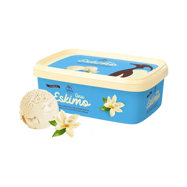 Vanillimaitseline koorejäätis, ONU ESKIMO, 480 g