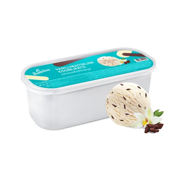 Vanillimaitseline koorejäätis šokolaaditükkidega, BALBIINO, 2,250 kg