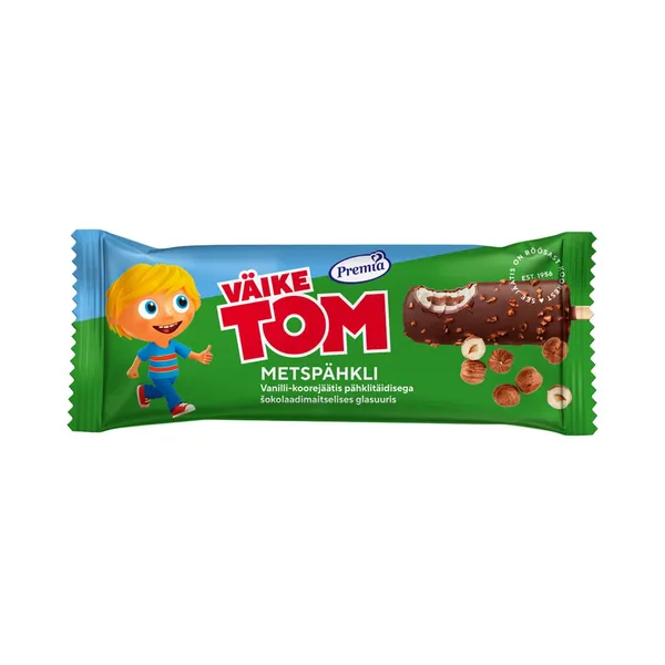 Vanilliplombiir pähklitäidise ja pähkliglasuuriga, VÄIKE TOM, 60 g