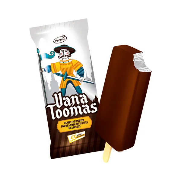Vanilliplombiir šokolaadiglasuuriga, VANA TOOMAS, 90 g