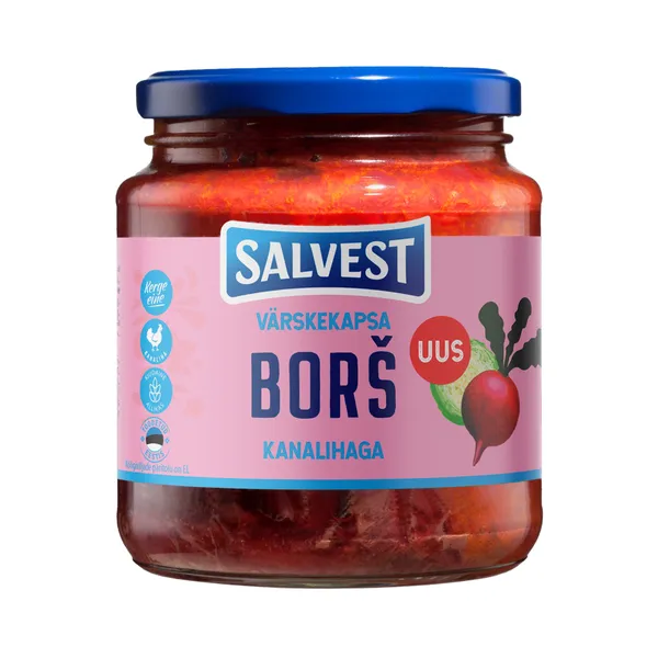 Värskekapsaborš kanalihaga, SALVEST,530 g