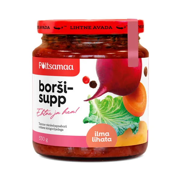 Värskekapsaborš lihata PÕLTSAMAA 530g