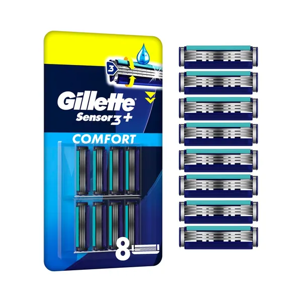 Varuterad Sensor 3 Plus Comfort, GILLETTE, 8tk