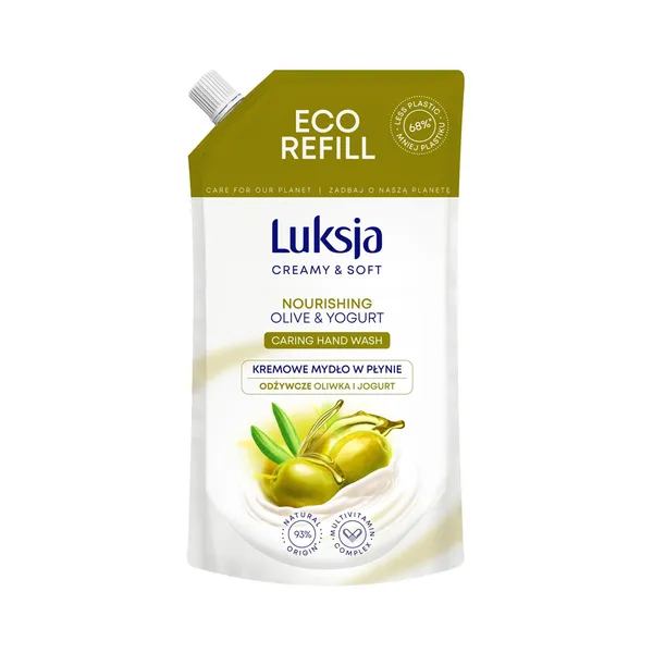 Vedelseep  Eco Refill, Olive&Yogurt, LUKSJA, 400ml
