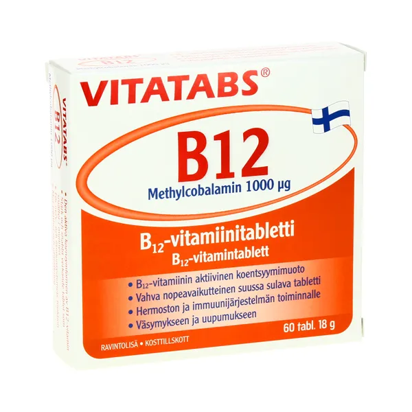 Vitamiin B12 1000mcg tabletid N60, VITATABS, 18 g