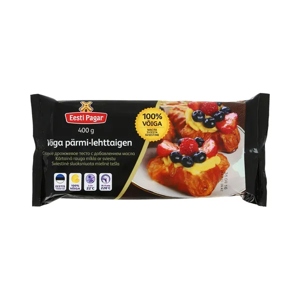 Võiga pärmi-lehttaigen, EESTI PAGAR, 400 g