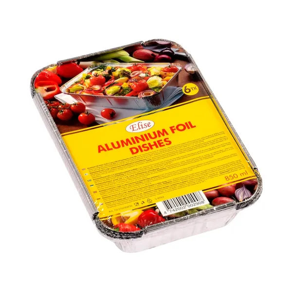 Vormid alumiiniumfooliumist 850ml, ELISE, 6 tk